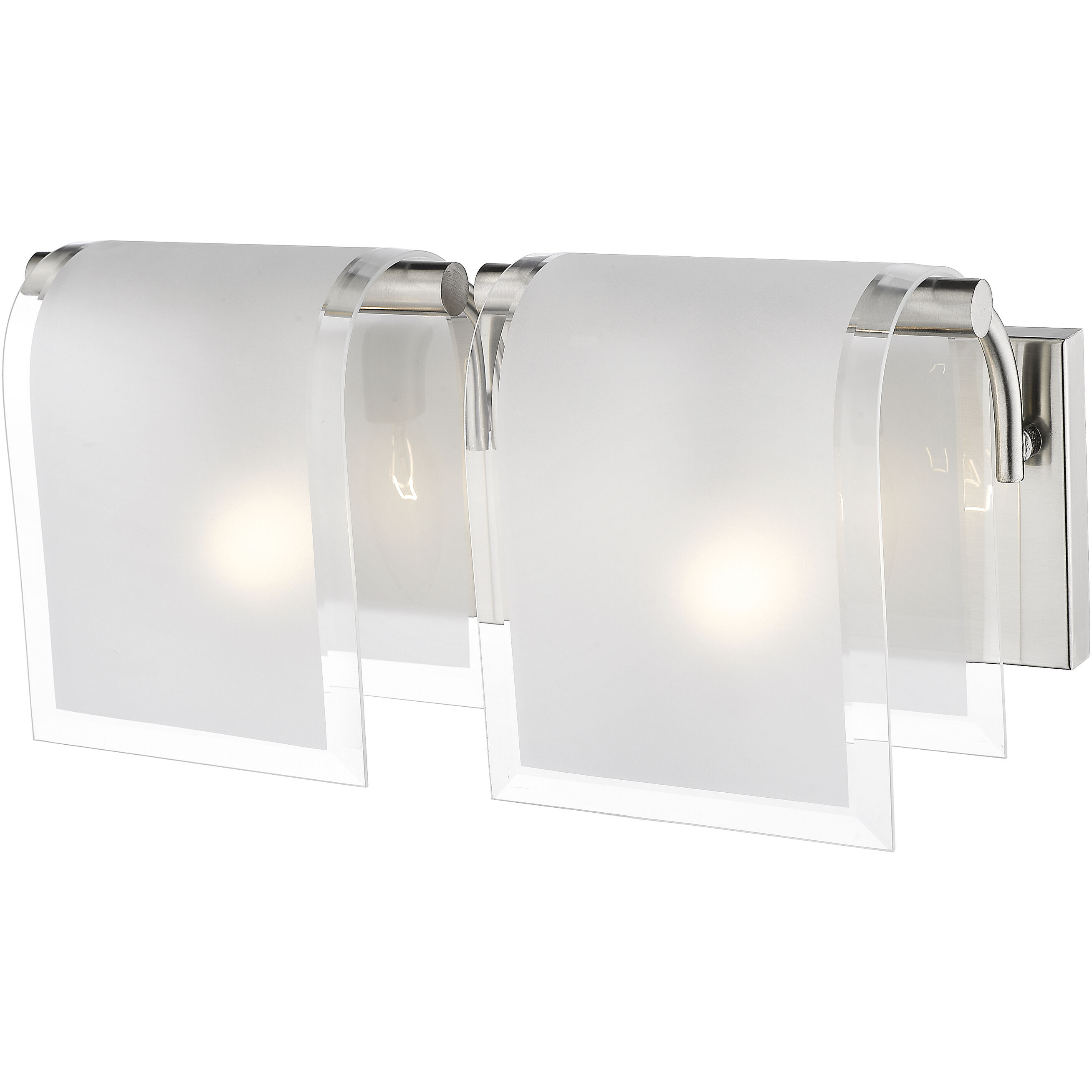 Zephyr 2 Light 15.33 inch Brushed Nickel Vanity Wall Light