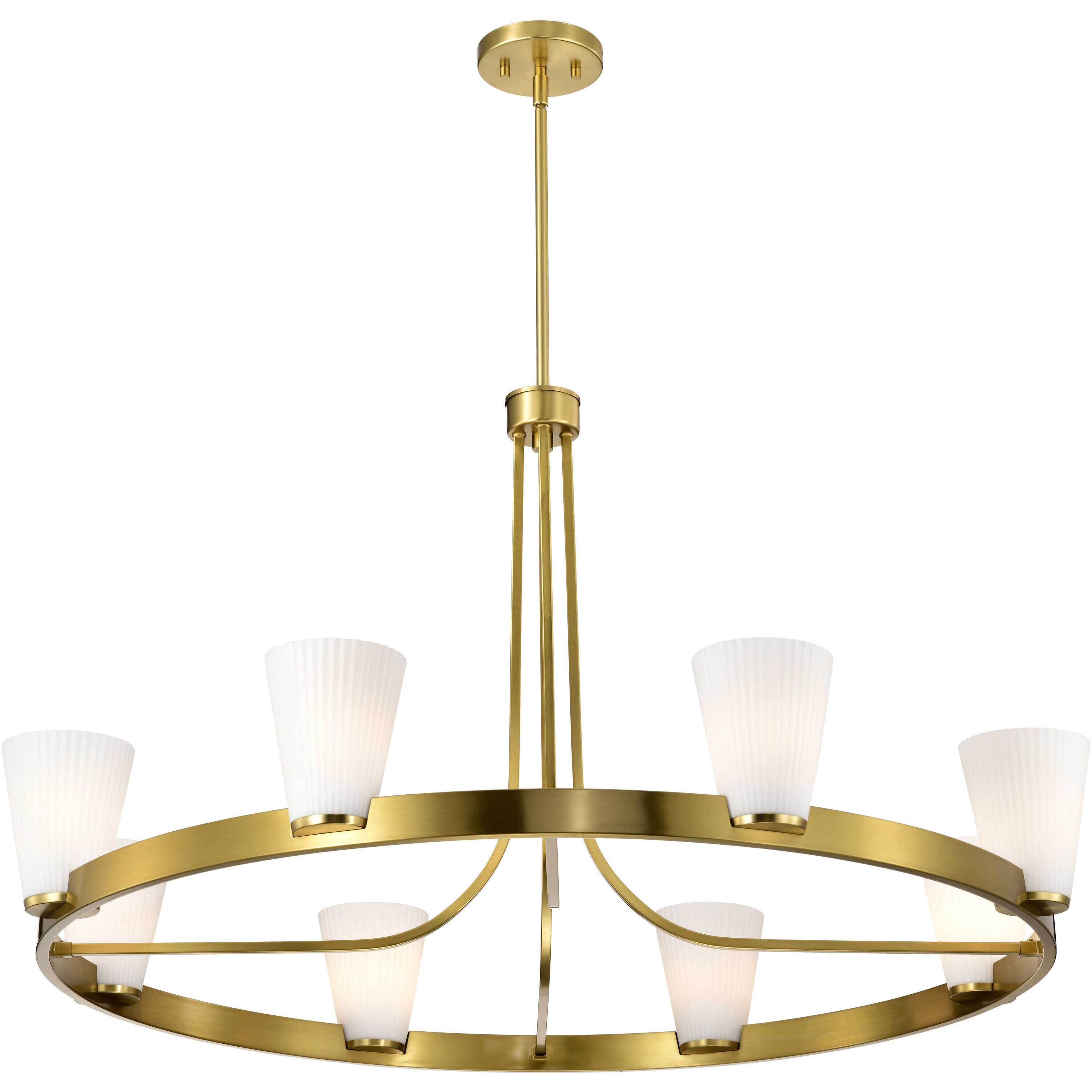 Royale 40 inch Burnished Brass Chandelier Ceiling Light