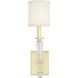 Paxton Sconce Wall Light in Aged Brass