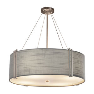 Textile LED 49 inch Brushed Nickel Pendant Ceiling Light