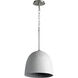 Dune 1 Light 16 inch Satin Nickel/Gray Pendant Ceiling Light