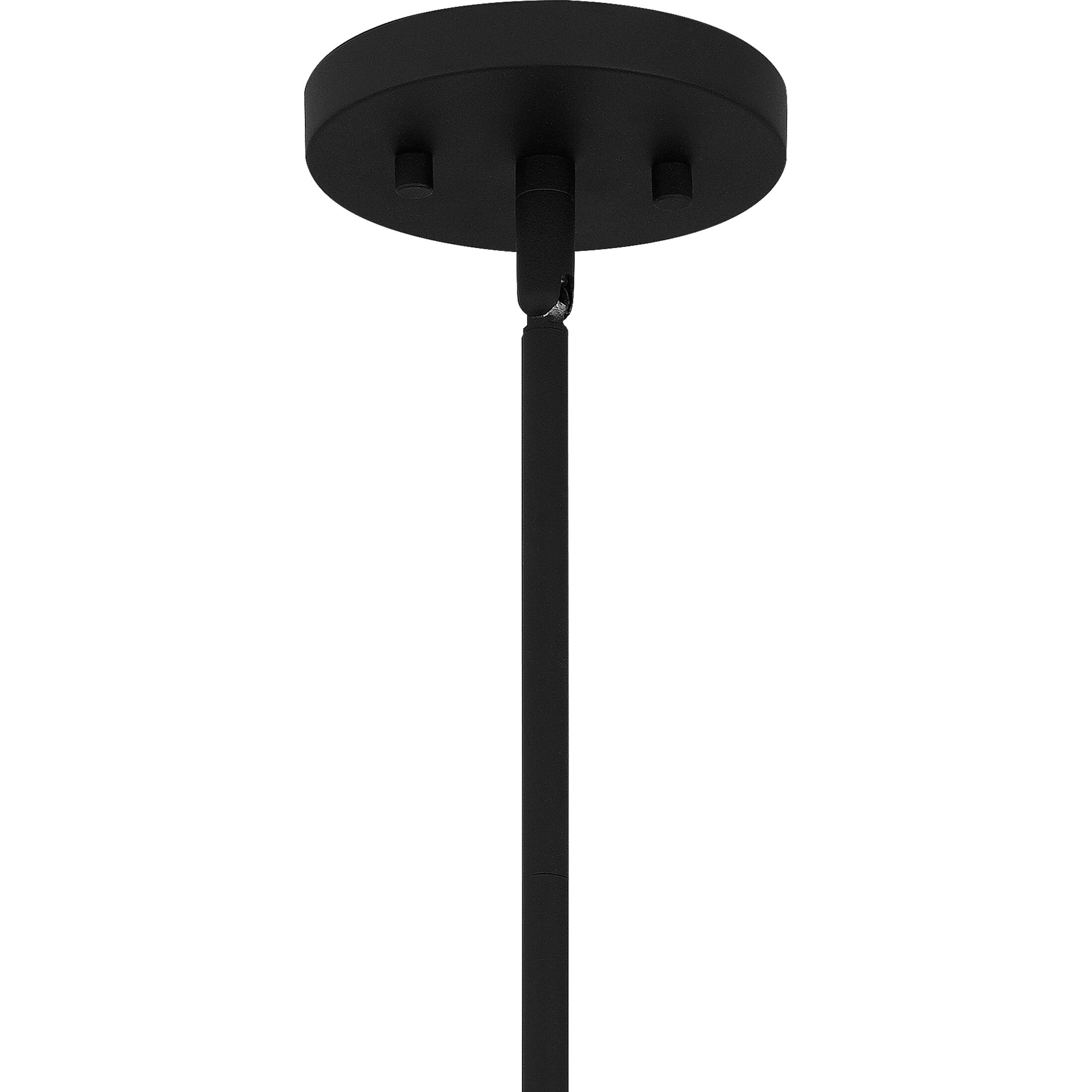 Fortress 1 Light 9.25 inch Earth Black Mini Pendant Ceiling Light