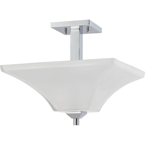 Parker 2 Light 13.25 inch Polished Chrome Semi Flush Mount Ceiling Light