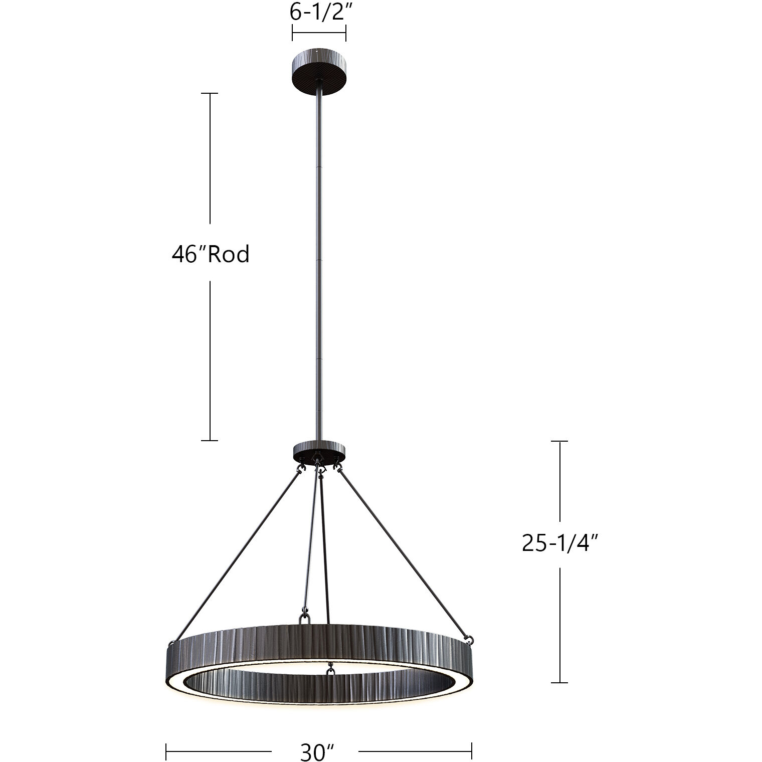 Kensington Pendant Ceiling Light in Vintage Brass