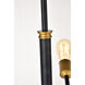 Newtown 6 Light 17 inch Black and Brass Pendant Ceiling Light