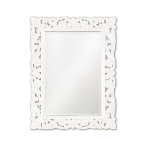 Chateau 42 X 31 inch Glossy White Wall Mirror