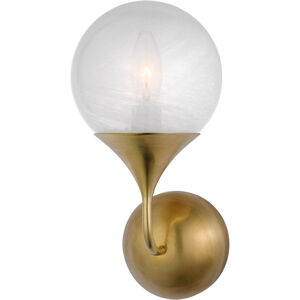 AERIN Cristol 1 Light 6 inch Hand-Rubbed Antique Brass Single Sconce Wall Light, Small