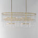 Warren 8 Light 42 inch Gold Leaf Linear Pendant Ceiling Light