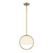 Eterna 1 Light 12 inch Brushed Gold Pendant Ceiling Light