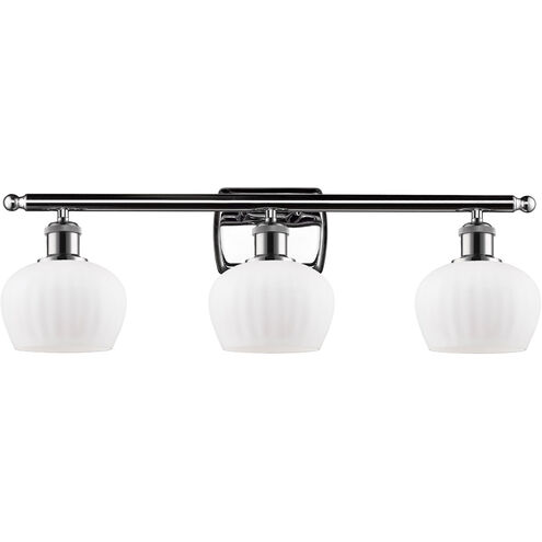 Ballston Fenton LED 26 inch Polished Chrome Bath Vanity Light Wall Light in Matte White Glass, Ballston