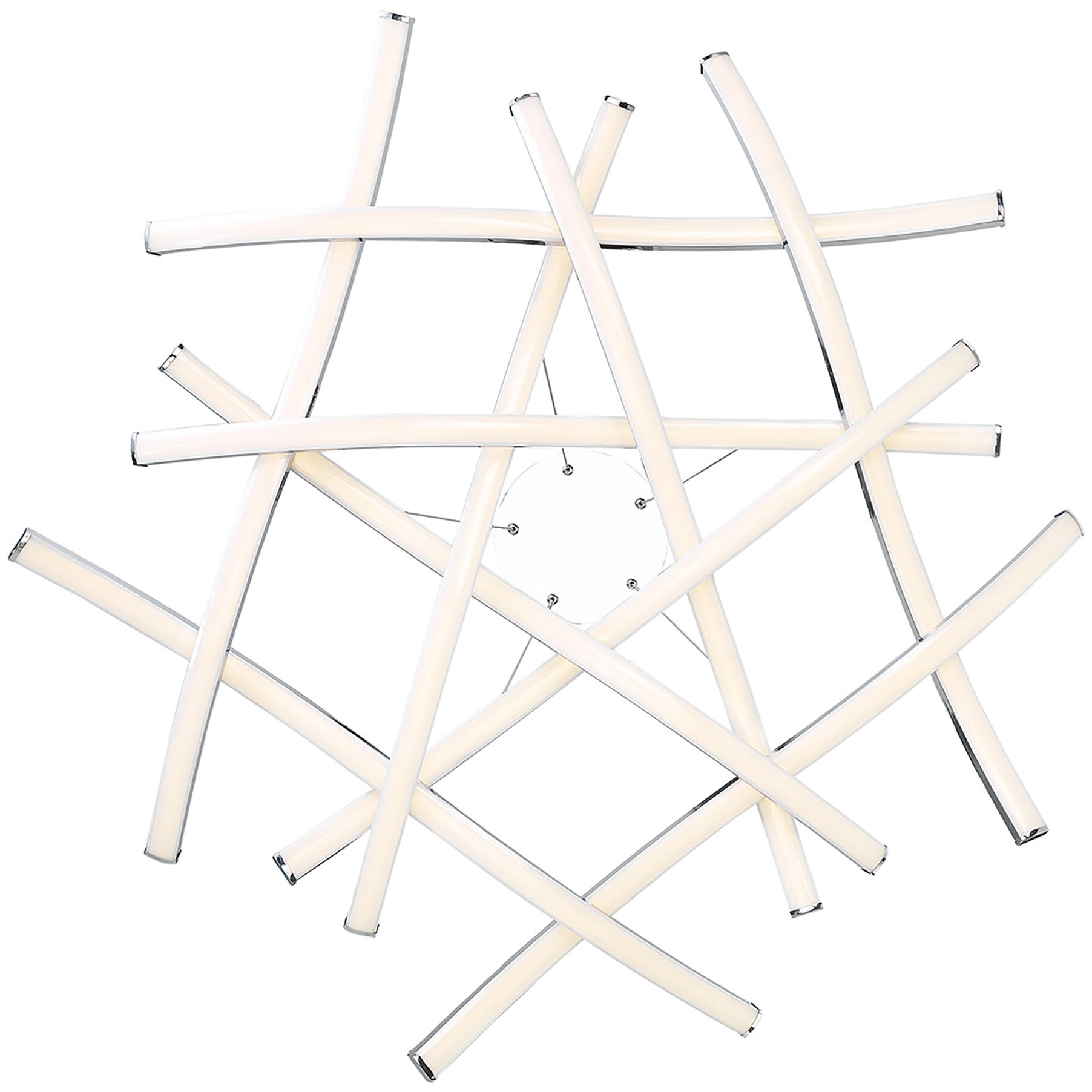 Divergence Linear Chandelier Ceiling Light in Chrome, dweLED