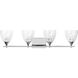 Drew & Jonathan Toffino 4 Light 36 inch Chrome Vanity Light Wall Light