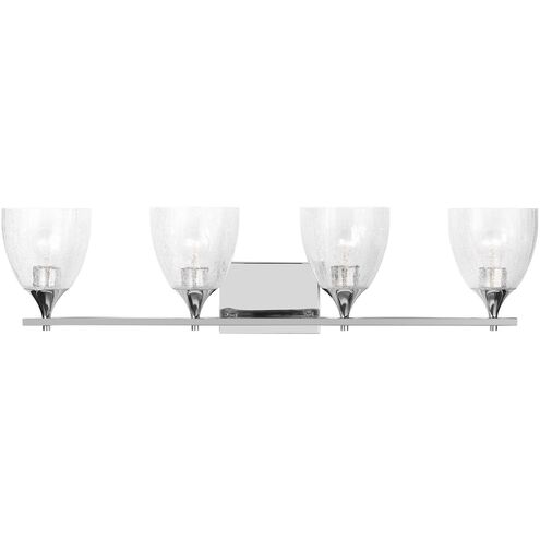 Drew & Jonathan Toffino 4 Light 36 inch Chrome Vanity Light Wall Light