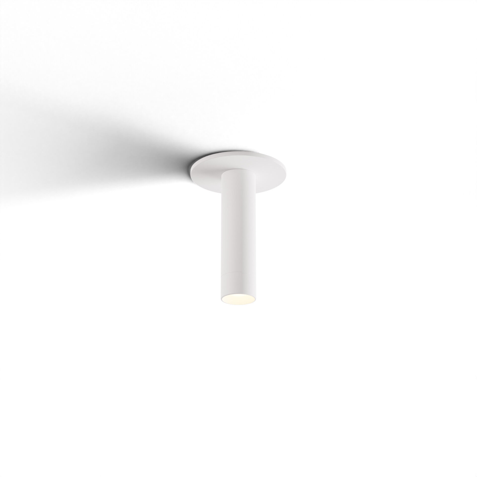 Combi LED 1.5 inch Matte White Pendant Ceiling Light, Suspension / Flush Mount 2-in-1