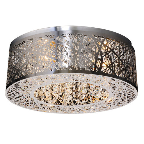 Nest 3 Light 16 inch Polished Chrome Flush Mount Ceiling Light
