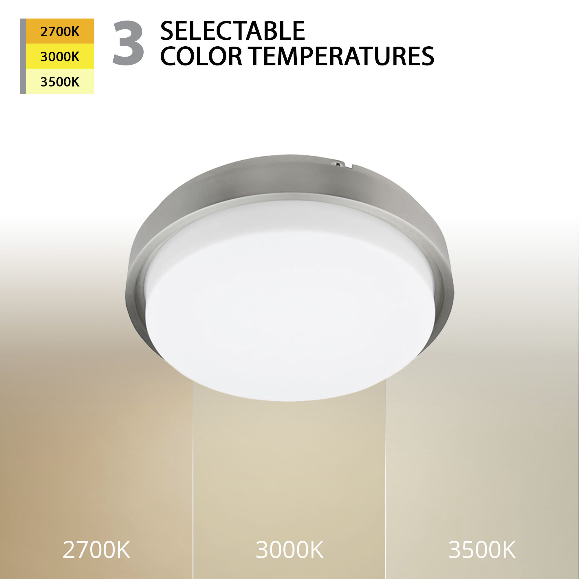 Lithium LED 11.89 inch Brushed Nickel Flush Mount Ceiling Light, WAC Limited