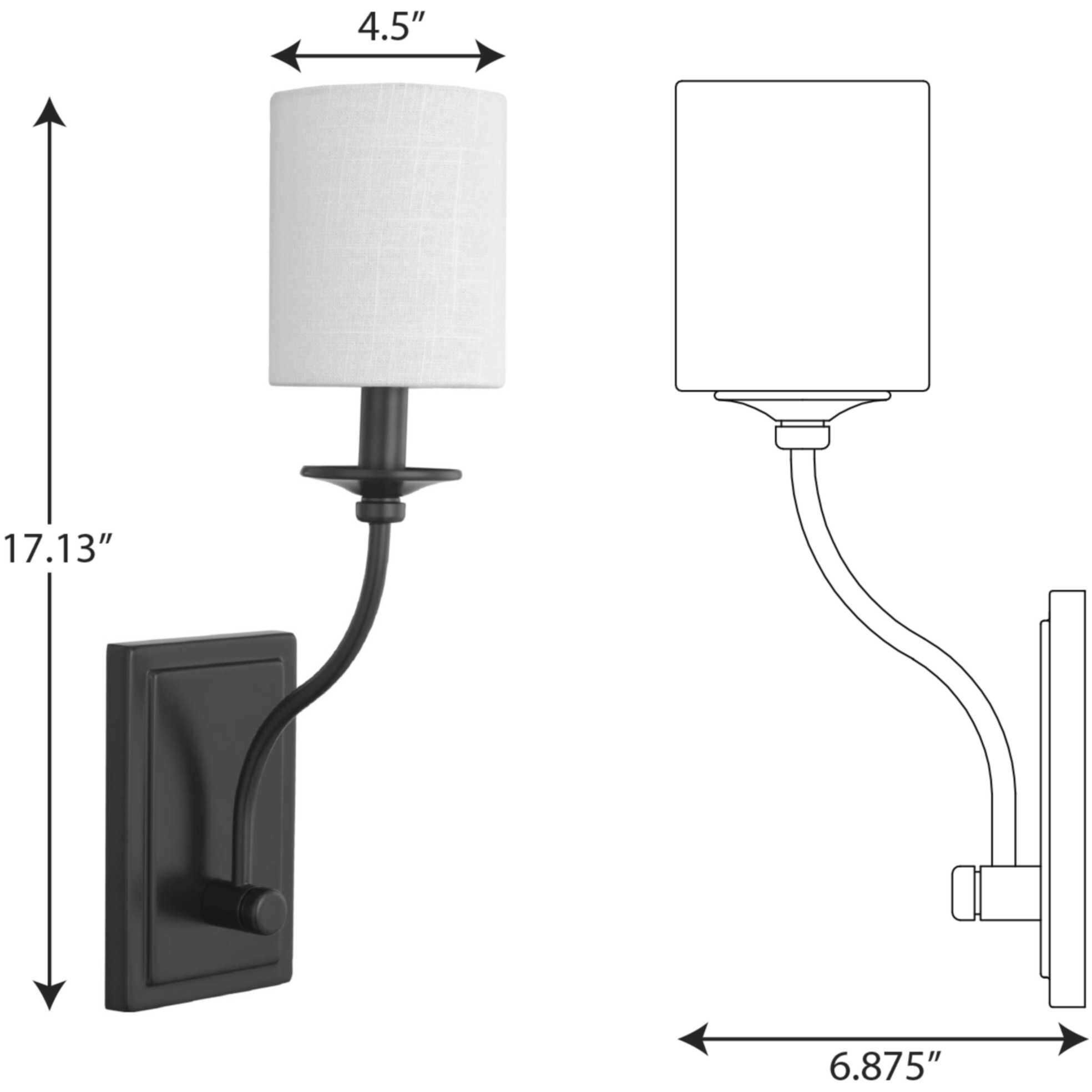 Bonita 1 Light 5 inch Matte Black Wall Sconce Wall Light, Design Series