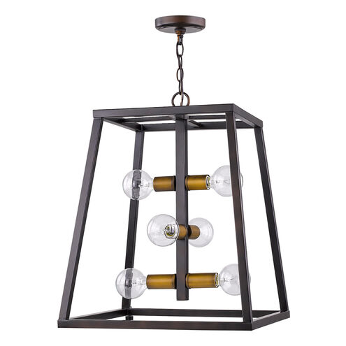 Tiberton 6 Light 19 inch Oil Rubbed Bronze Foyer Pendant Ceiling Light