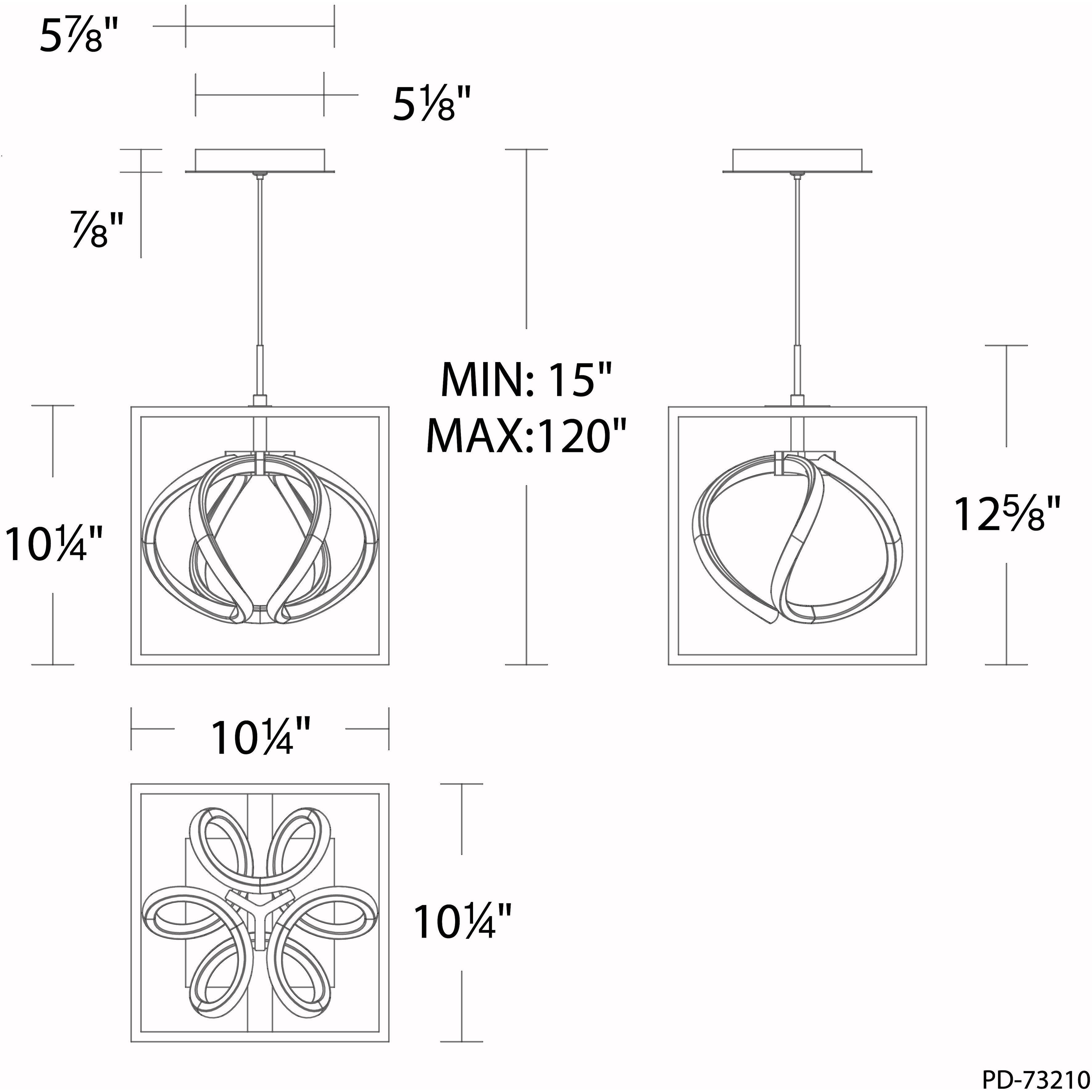 Sinclair LED 10 inch Black Gold Leaf Mini-Pendant Ceiling Light, dweLED