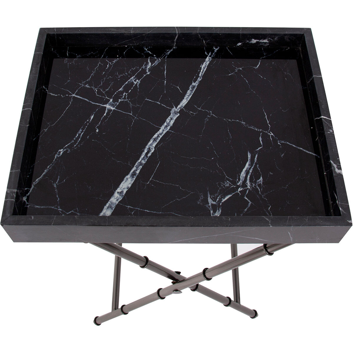 Talbot 25 X 17 inch Brushed Titanium Tray Table