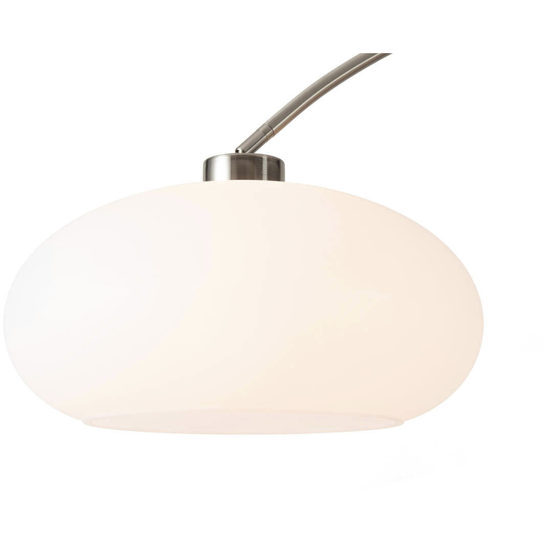 Morelli 85 inch 100.00 watt Satin Nickel and Black Arc Floor Lamp Portable Light