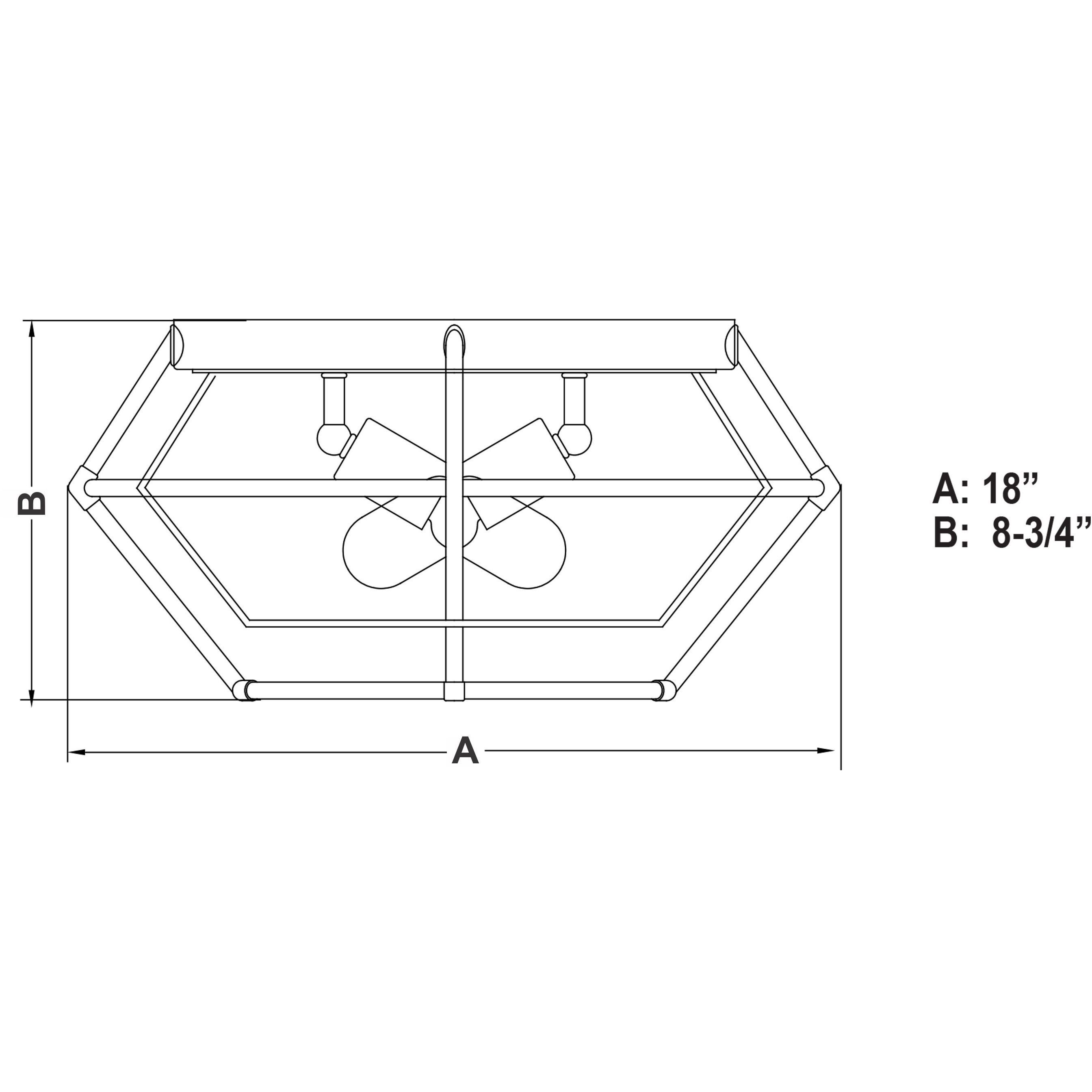 Bartlett LED 18 inch Oil Rubbed Bronze and Satin Nickel Flush Mount Ceiling Light
