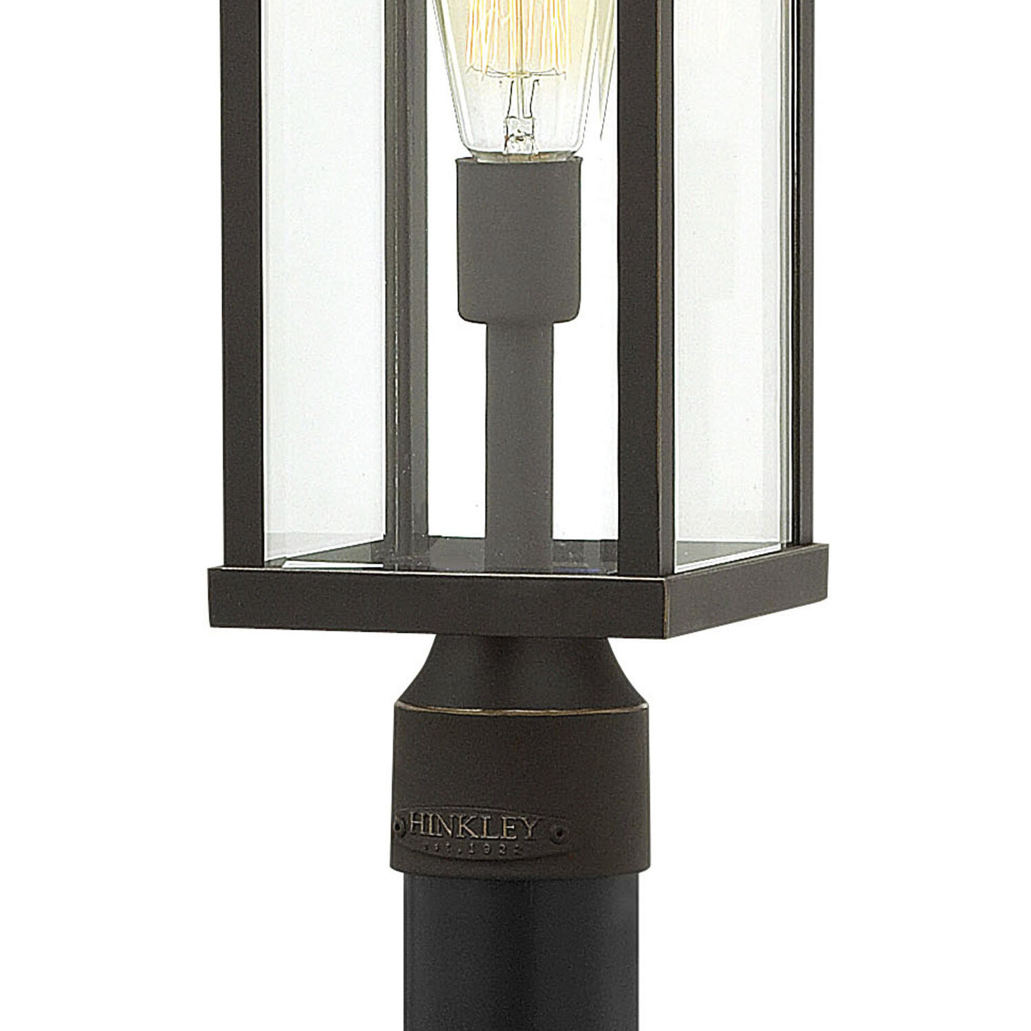 Manhattan 1 Light 21.5 inch Oil Rubbed Bronze Outdoor Post Mount Lantern