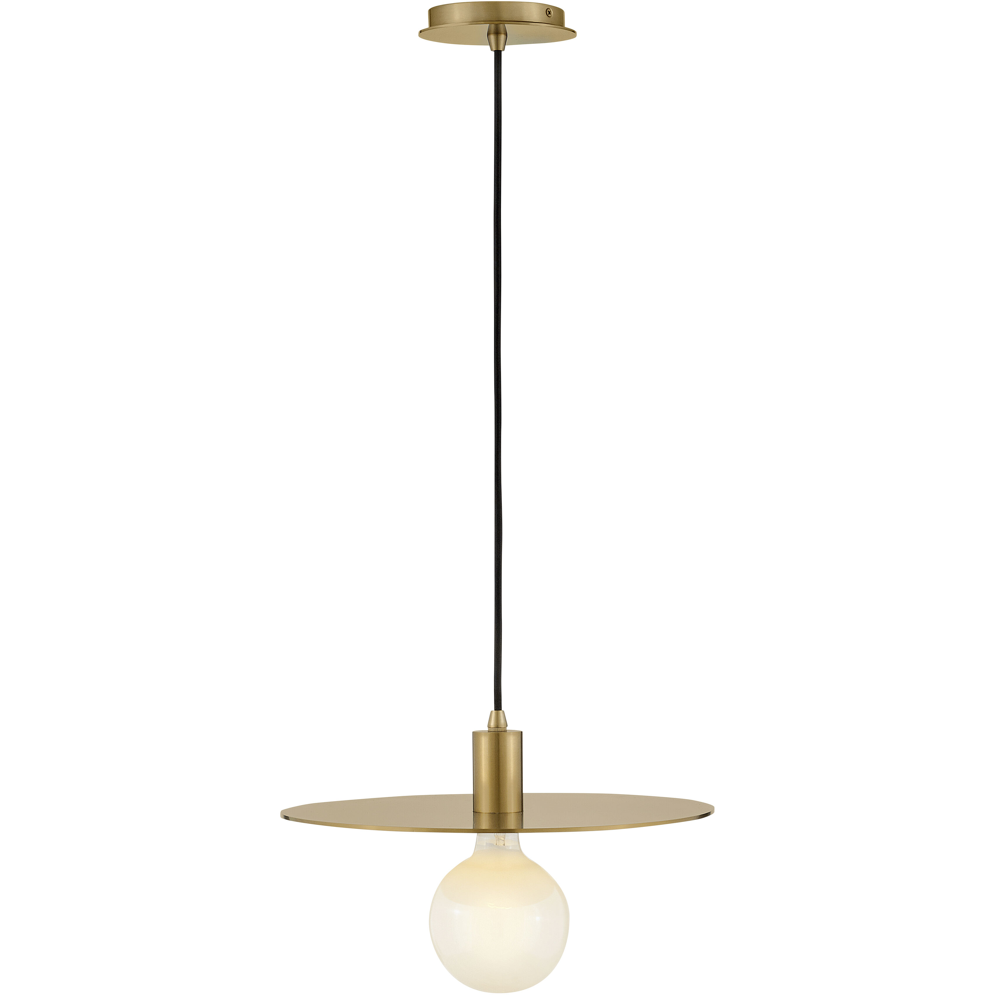 Lulu LED 15 inch Lacquered Brass Pendant Ceiling Light, Semi-Flush Mount