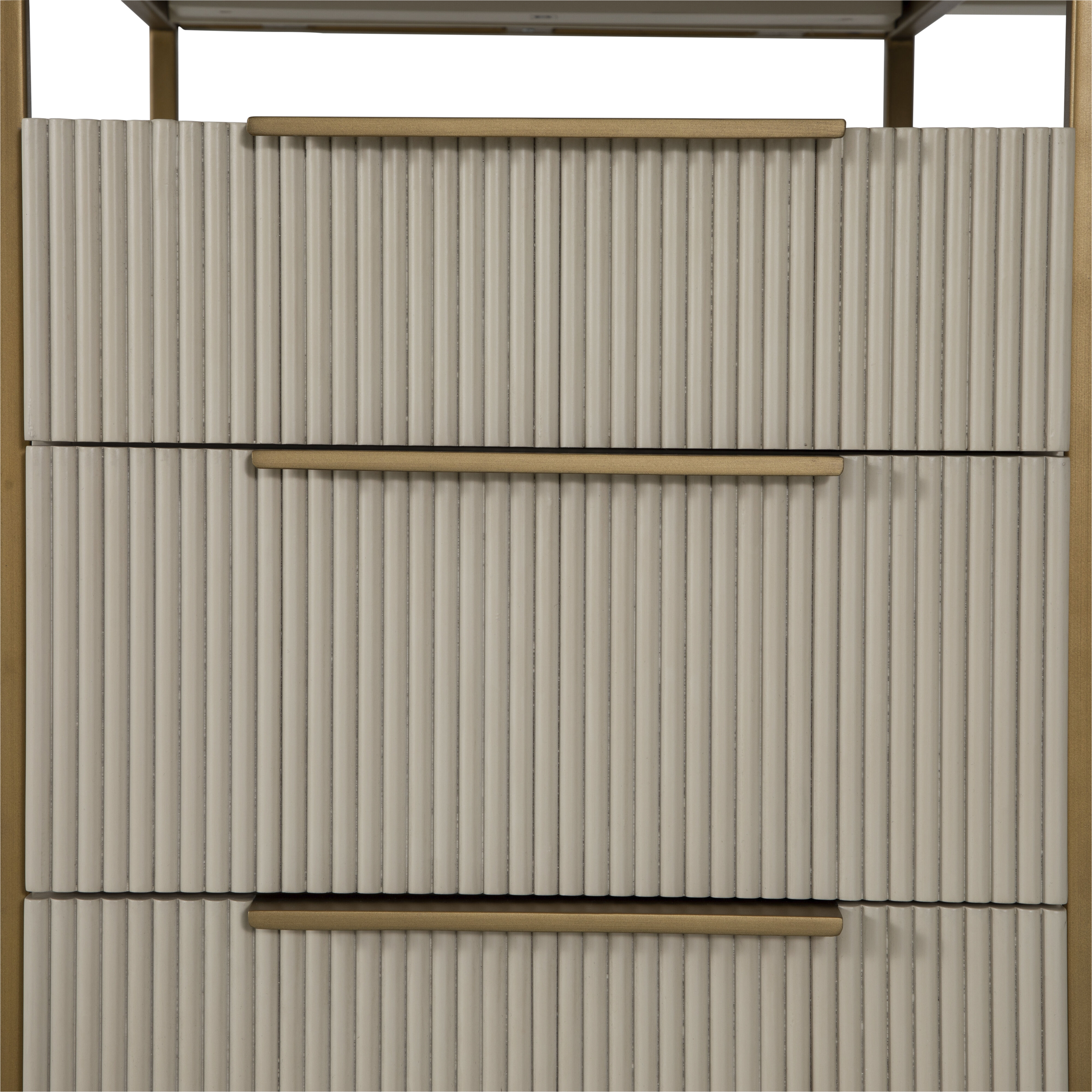 Rowen 66 X 25 inch Sesame White and Brushed Brass Desk