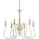 Flynx 6 Light 26 inch Weathered Dove Pendant Ceiling Light