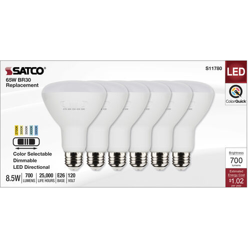 Lumos Medium 8.50 watt 2700K Light Bulb, Pack of 6