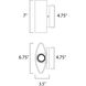Lightray LED 7 inch Brushed Aluminum Outdoor Wall Mount