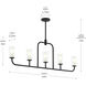 Mack 5 Light 46 inch Matte Black Linear Chandelier Ceiling Light
