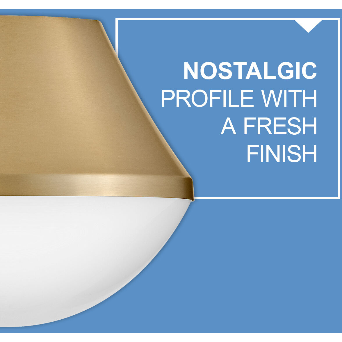 Haddie LED 11 inch Lacquered Brass Foyer Light Ceiling Light, Flush Mount