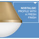 Haddie LED 11 inch Lacquered Brass Foyer Light Ceiling Light, Flush Mount