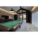 Cordon 3 Light 57.25 inch Matte Black and Rubbed Brass Billiard Ceiling Light in Matte Black Steel