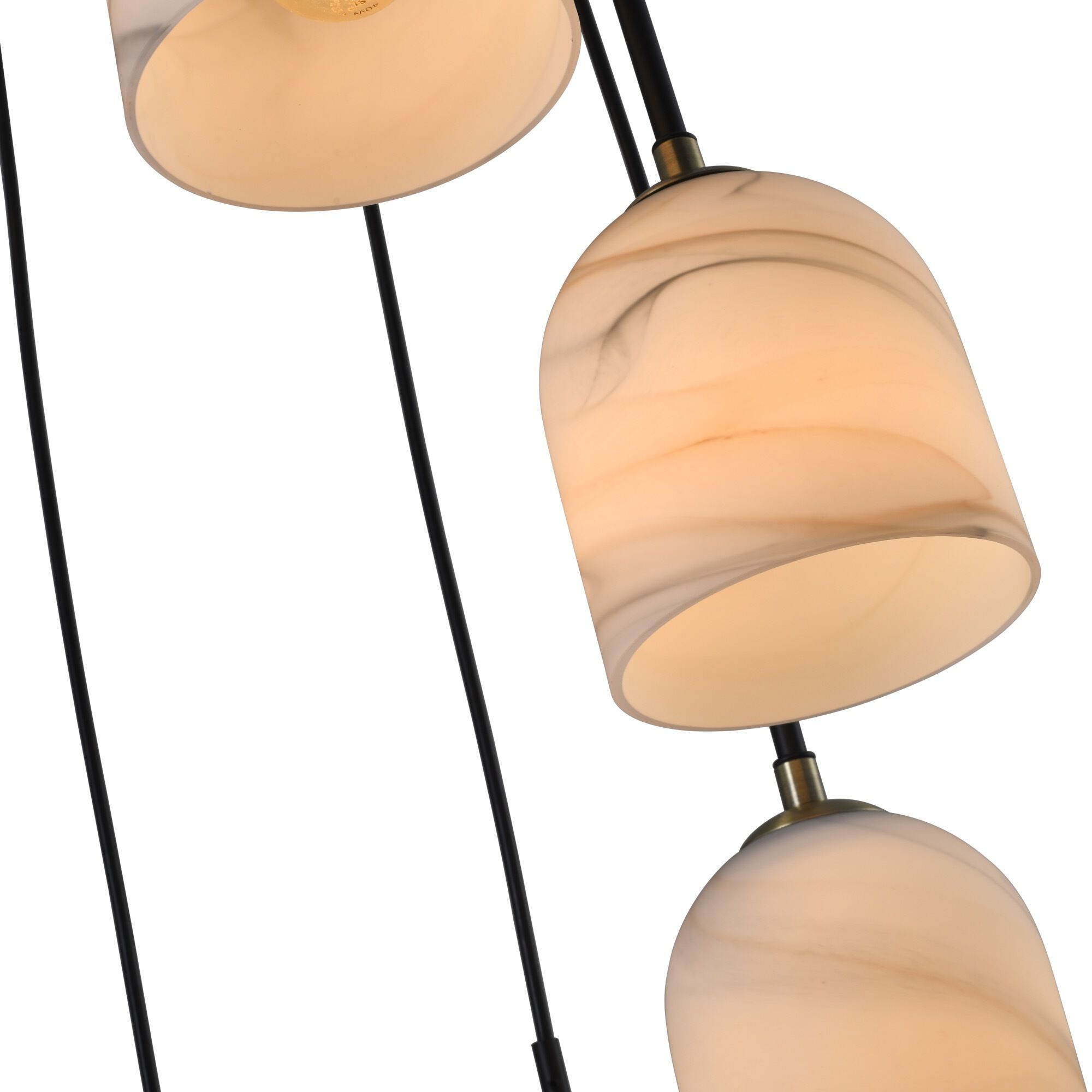 Crema 8 Light 18.5 inch Black and Brushed Brass Chandelier Ceiling Light