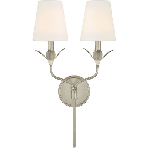 Broche Wall Sconce Wall Light in Antique Silver