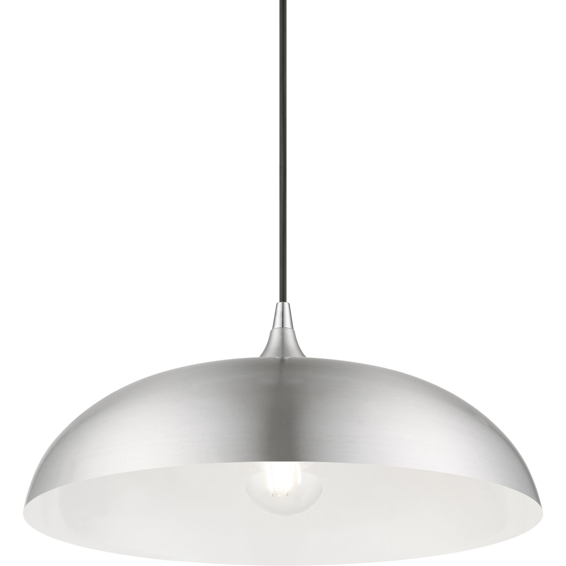 Amador 1 Light 18 inch Brushed Aluminum with Polished Chrome Accents Pendant Ceiling Light