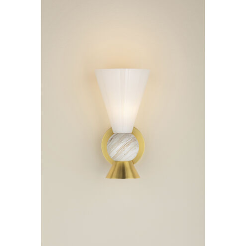Mona 1 Light 6 inch Aged Brass Wall Sconce Wall Light