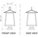 Rainer 5 Light 28.5 inch Black Outdoor Pier Mounted Fixture in G9