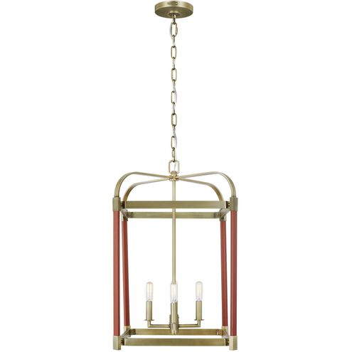 Hadley 4 Light 15.75 inch Time Worn Brass Pendant Ceiling Light