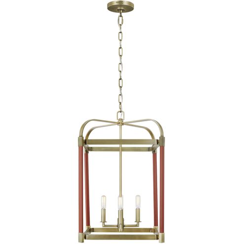 Hadley 4 Light 15.75 inch Time Worn Brass Pendant Ceiling Light