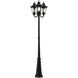 Oxford 3 Light 87 inch Textured Black Outdoor Post Light