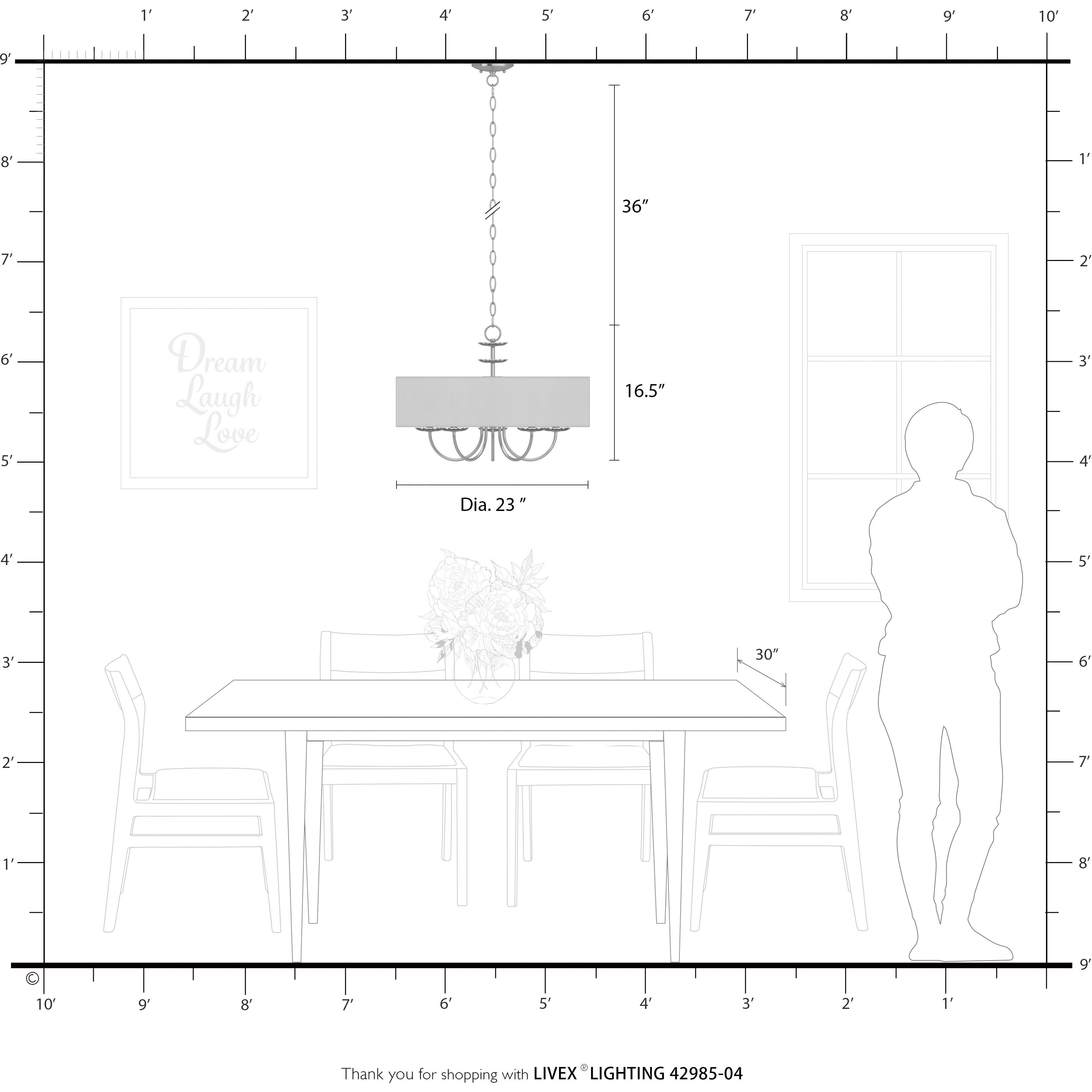 Brookdale 5 Light 23 inch Black Pendant Chandelier Ceiling Light