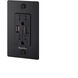 1G Duplex 125 Black Outlet, USB A + C
