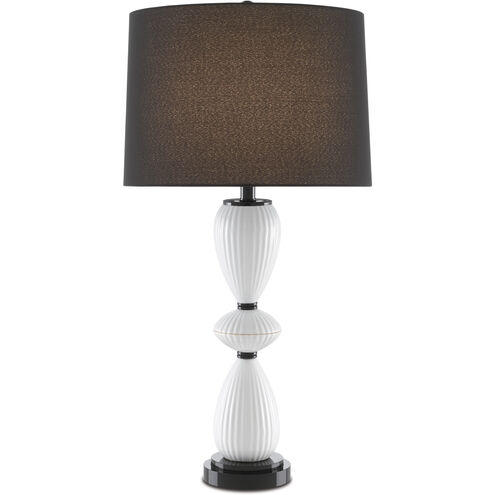 Cordelia 31 inch 150.00 watt White/Black/Glossy Black Table Lamp Portable Light