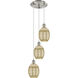 Ballston Preston 3 Light 12.75 inch Brushed Satin Nickel Multi Pendant Ceiling Light in Mercury