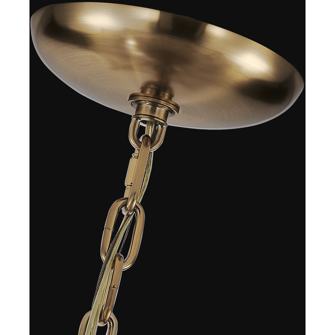 Adorn 40 Light 35.75 inch Vintage Brass Chandelier Ceiling Light