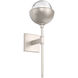 Cabochon LED 7.7 inch Metallic Beige Silver Sconce Wall Light in Clear, 2700K LED, Belvedere
